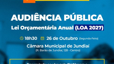 Audiência Pública: Lei Orçamentária Anual (LOA 2027)