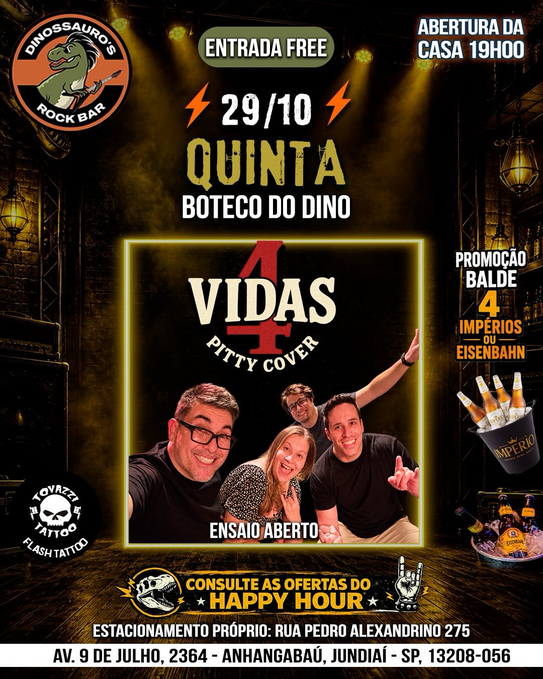 4 VIDAS - Pitty Cover no Boteco do Dino