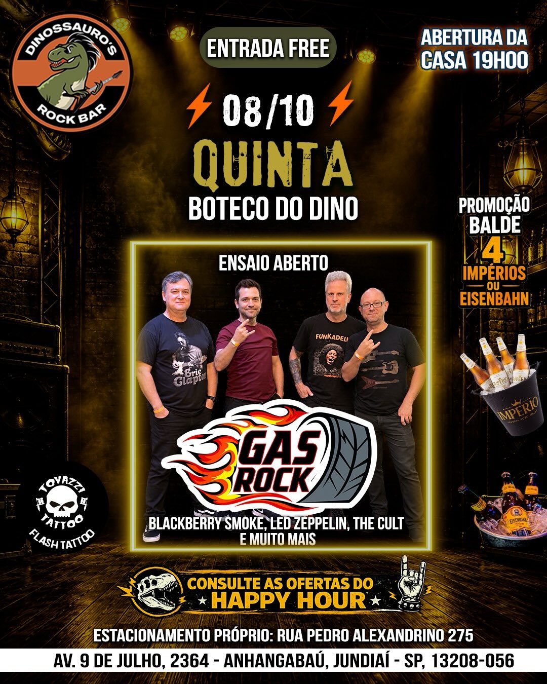 Boteco do Dino + Ensaio Aberto Gas Rock