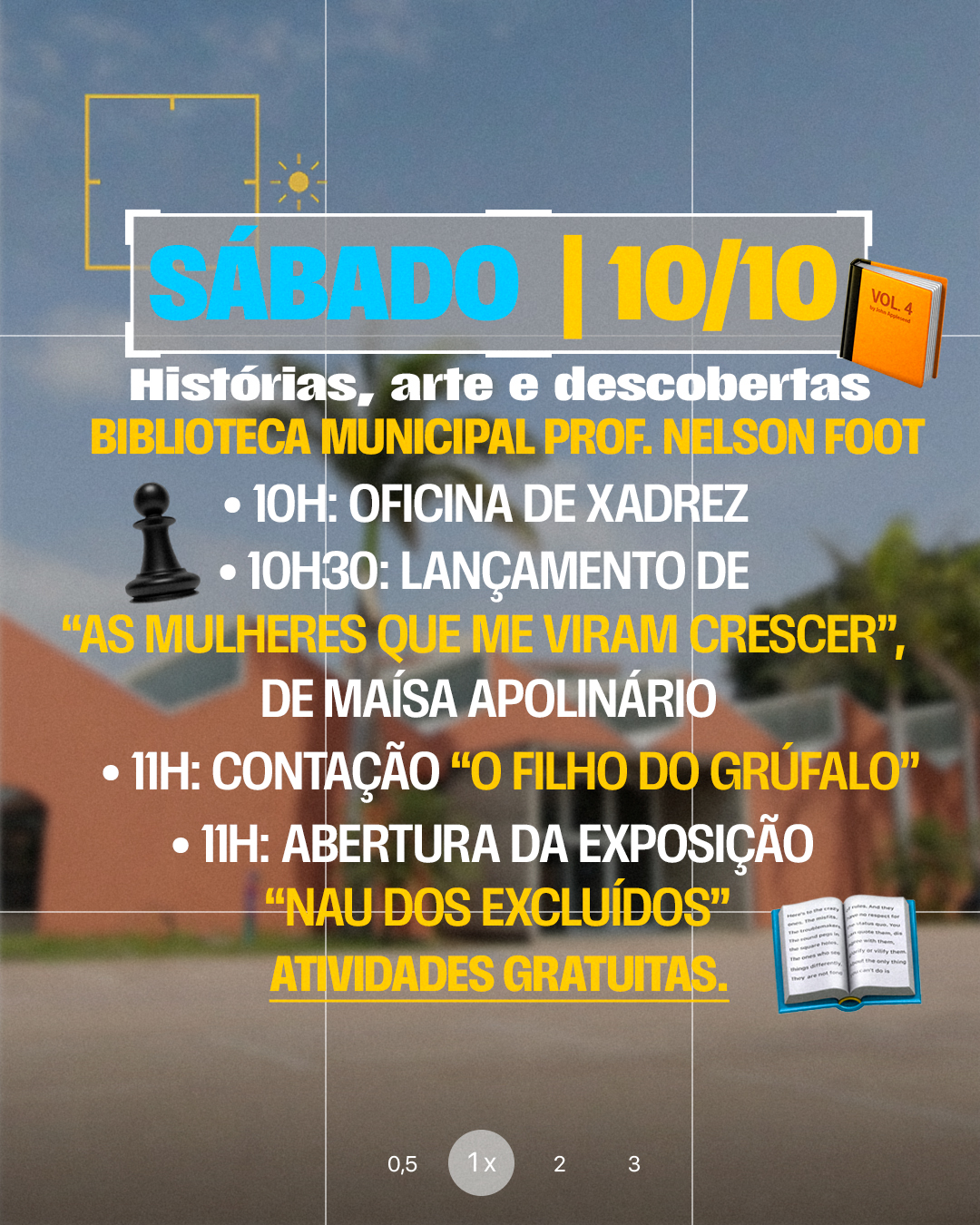 Histórias, arte e descobertas na Biblioteca Municipal