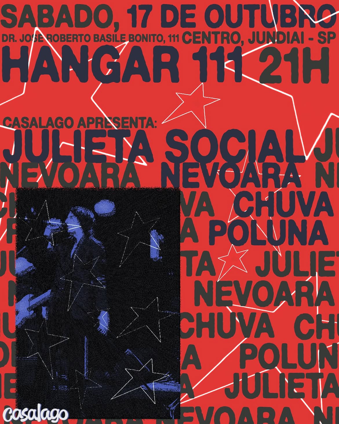 Julieta Social com Chuva, Poluna e Nevoara no Hangar 111