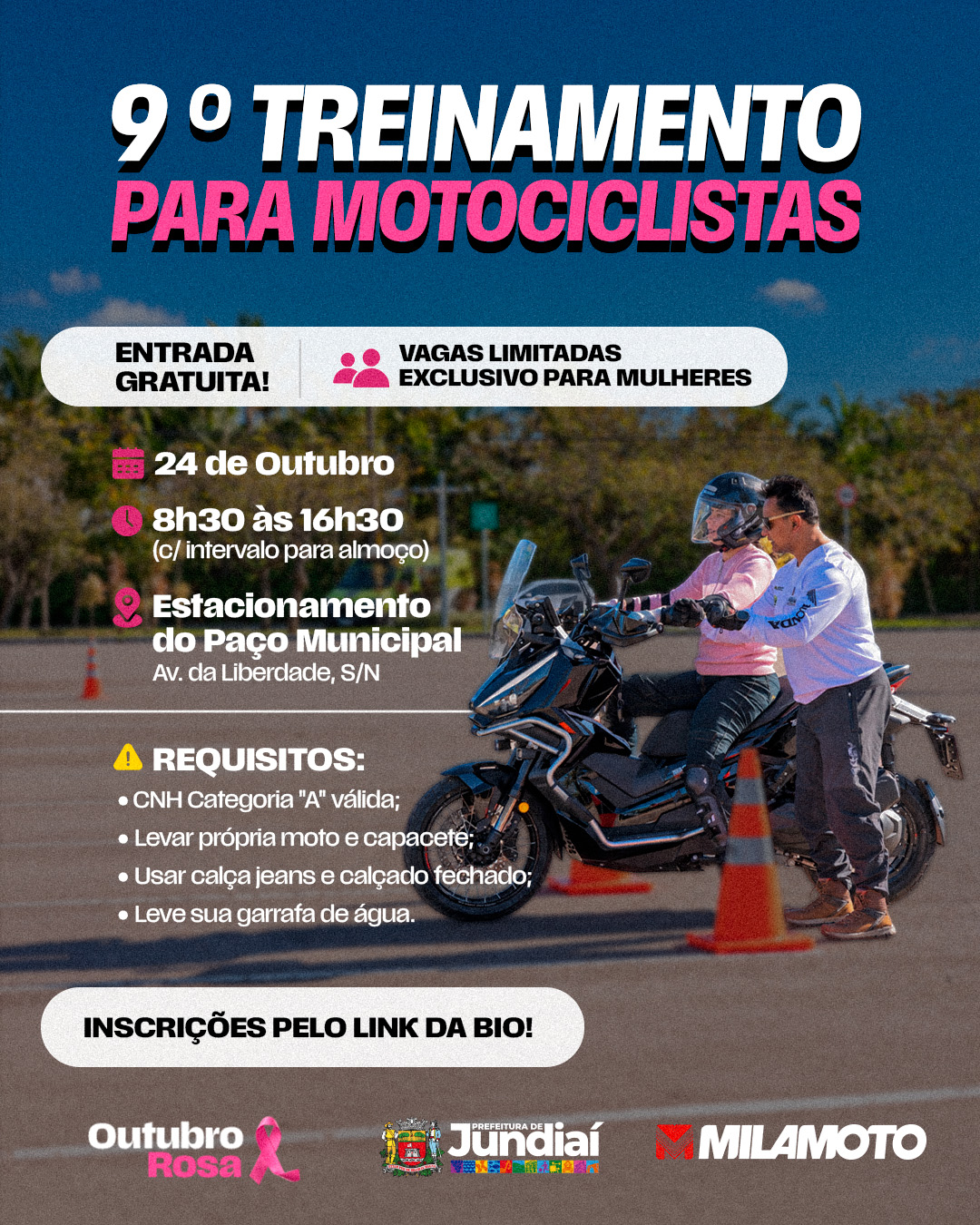 9º Treinamento para Motociclistas: Exclusivo para Mulheres!