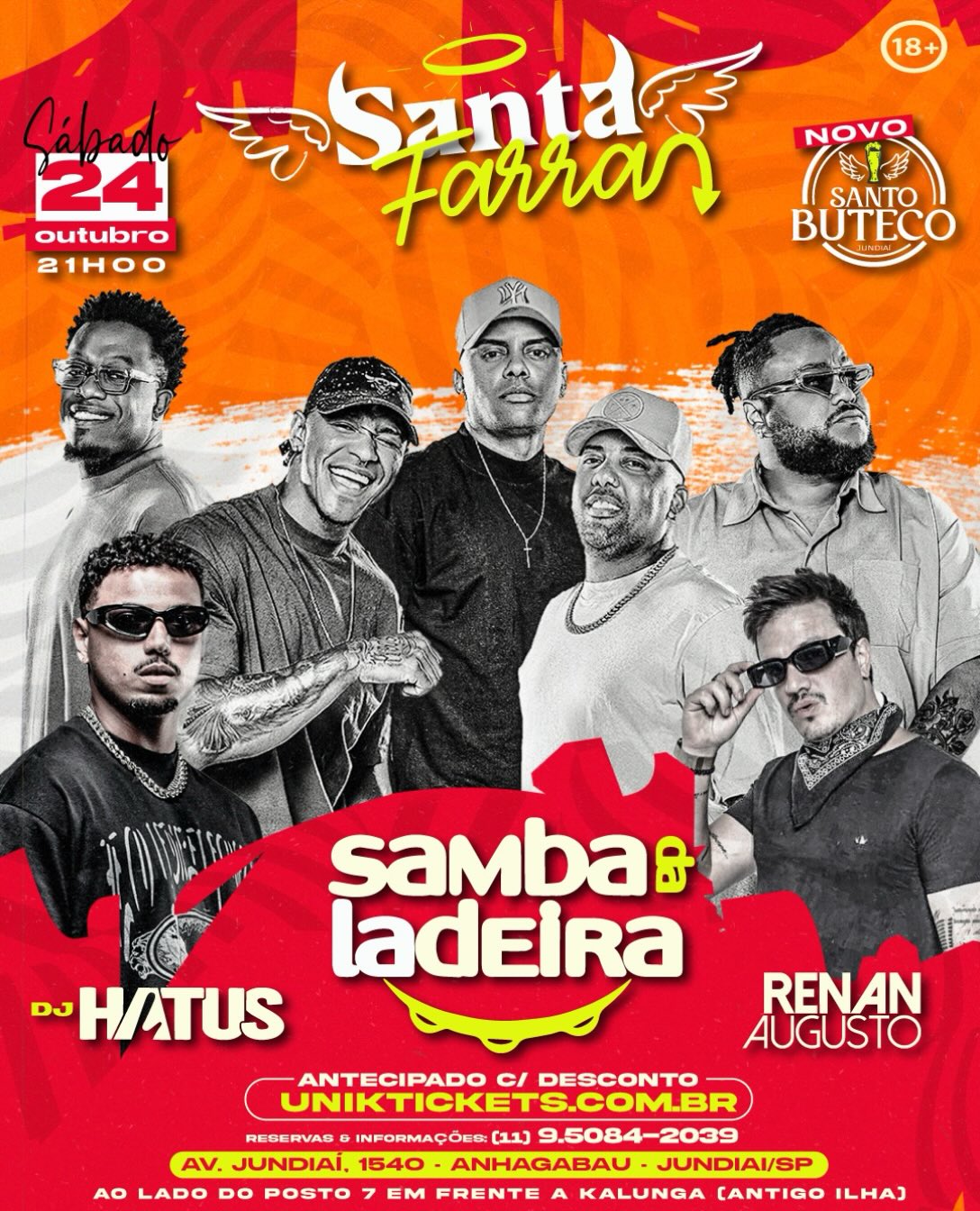 Santa Farra com Sambadaladeira, Renan Augusto e DJ Hatus
