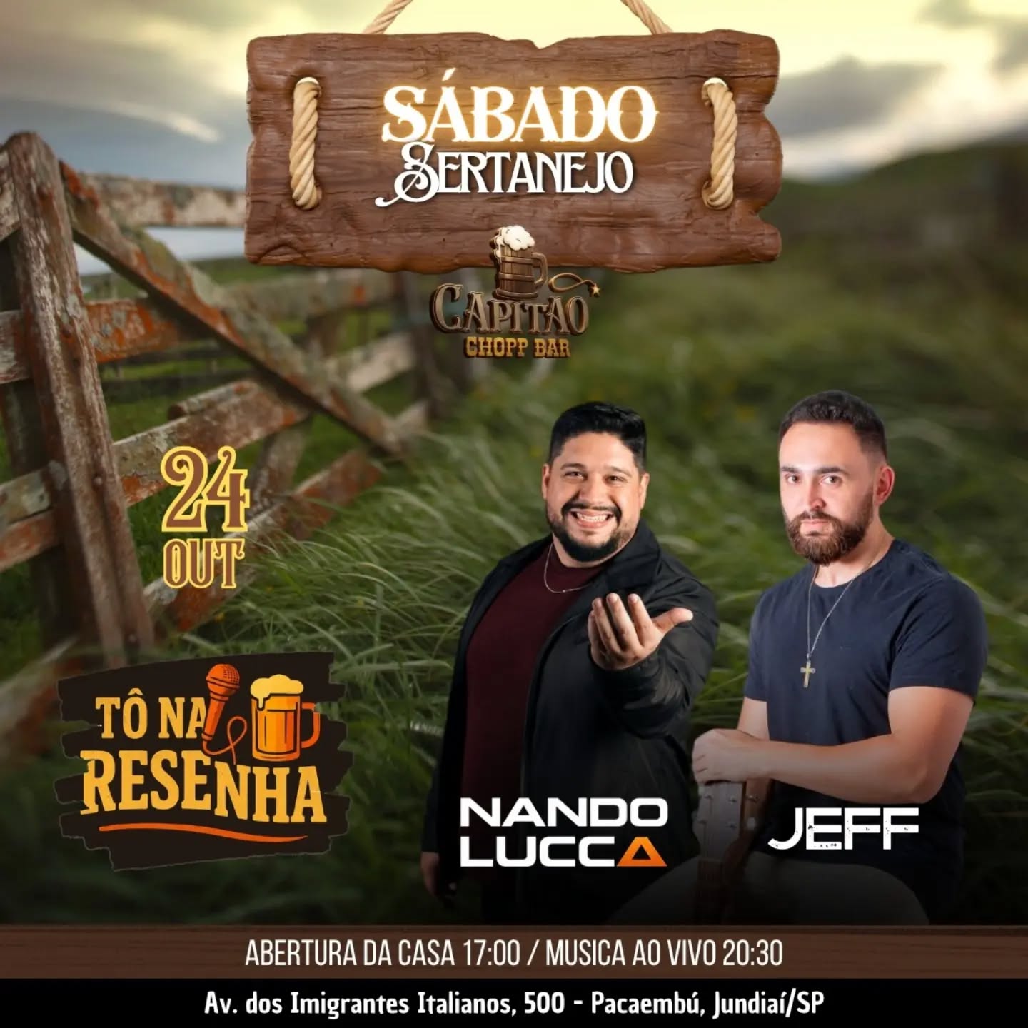 SÁBADO SERTANEJO com Nando Lucca e Jeff - TÔ NA RESENHA