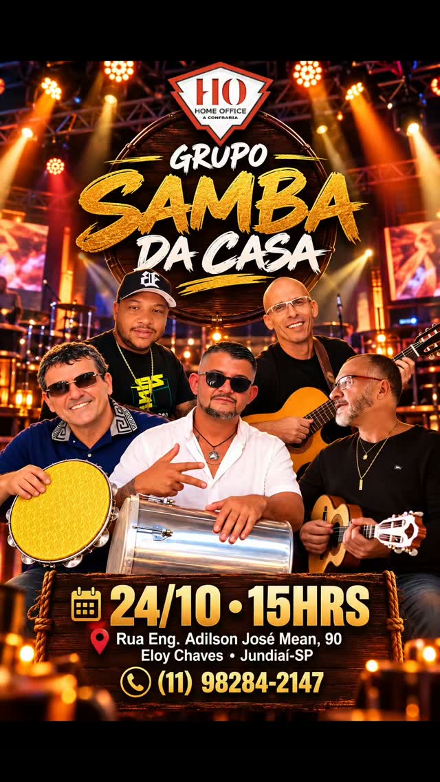 Grupo Samba da Casa no Home Office a Confraria