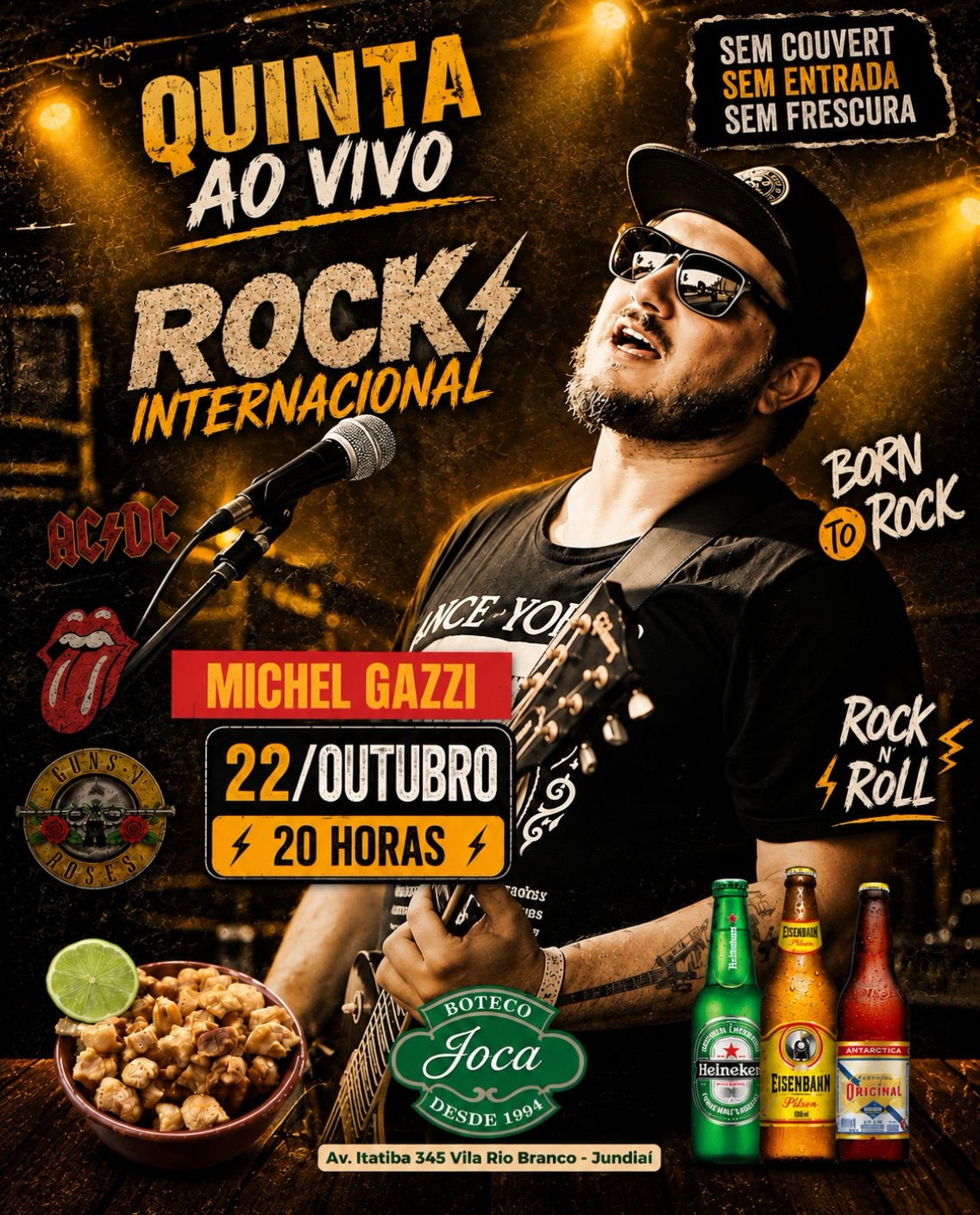 Quinta ao Vivo Rock Internacional com Michel Gazzi