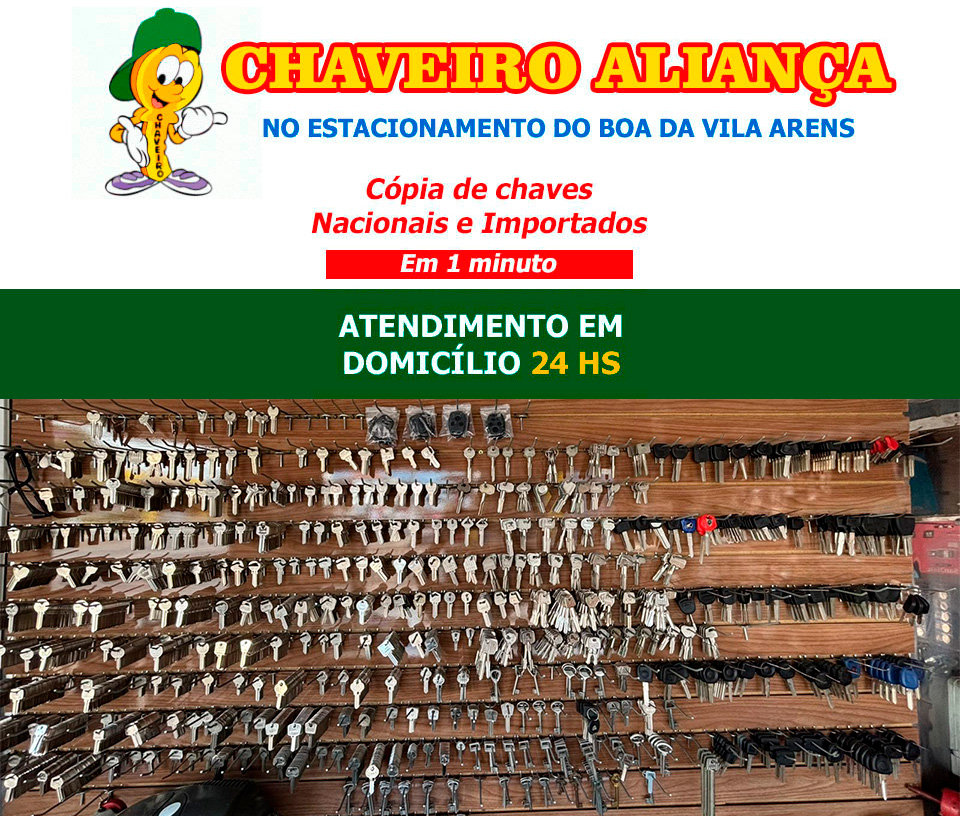 C�pia de chaves nacionais e importadas em 1 minuto