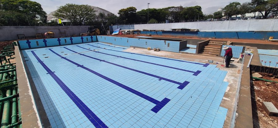 Nova piscina adaptada do Bolão entra na reta final das obras