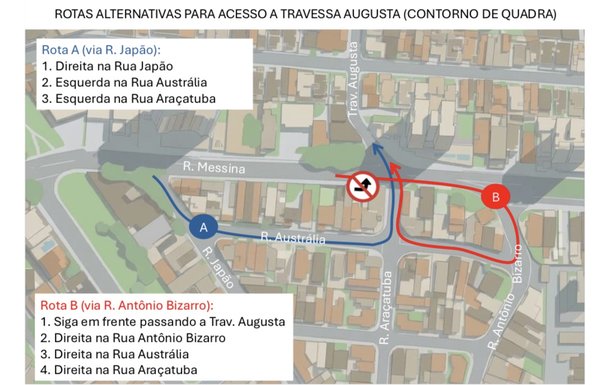 Prefeitura implanta ilha de refúgio para pedestres na Rua Messina, no Bonfiglioli