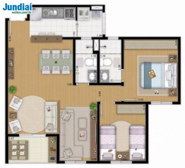 Apartamento em Ponte São João, Jundiaí - Apartamento Novo - Vista Park - Foto 1
